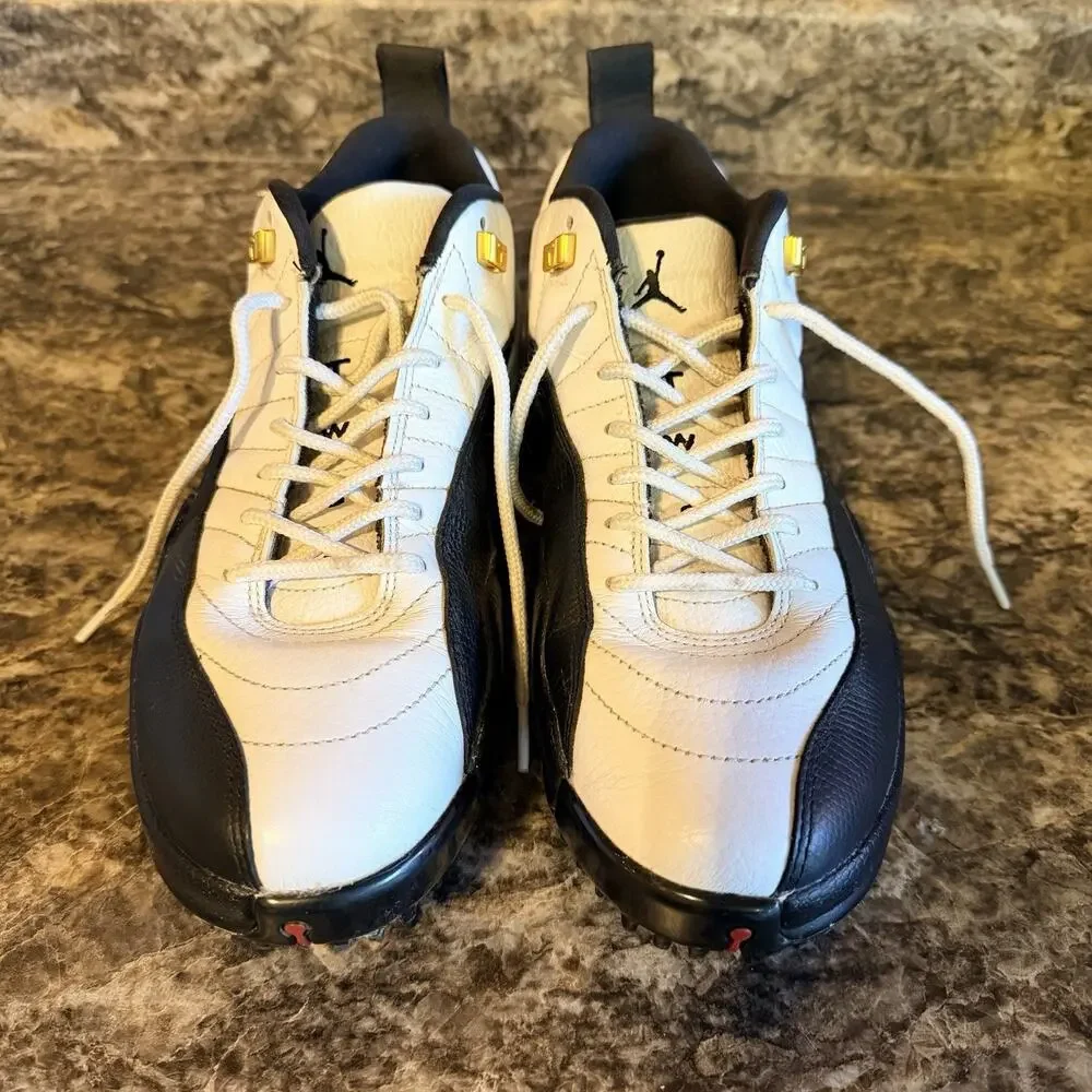 Size 10 - Jordan 12 Low Golf Taxi 2022 Black White Golf Shoes
